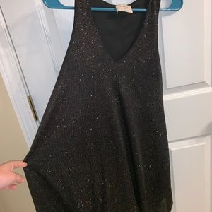 Sparkly black mini dress